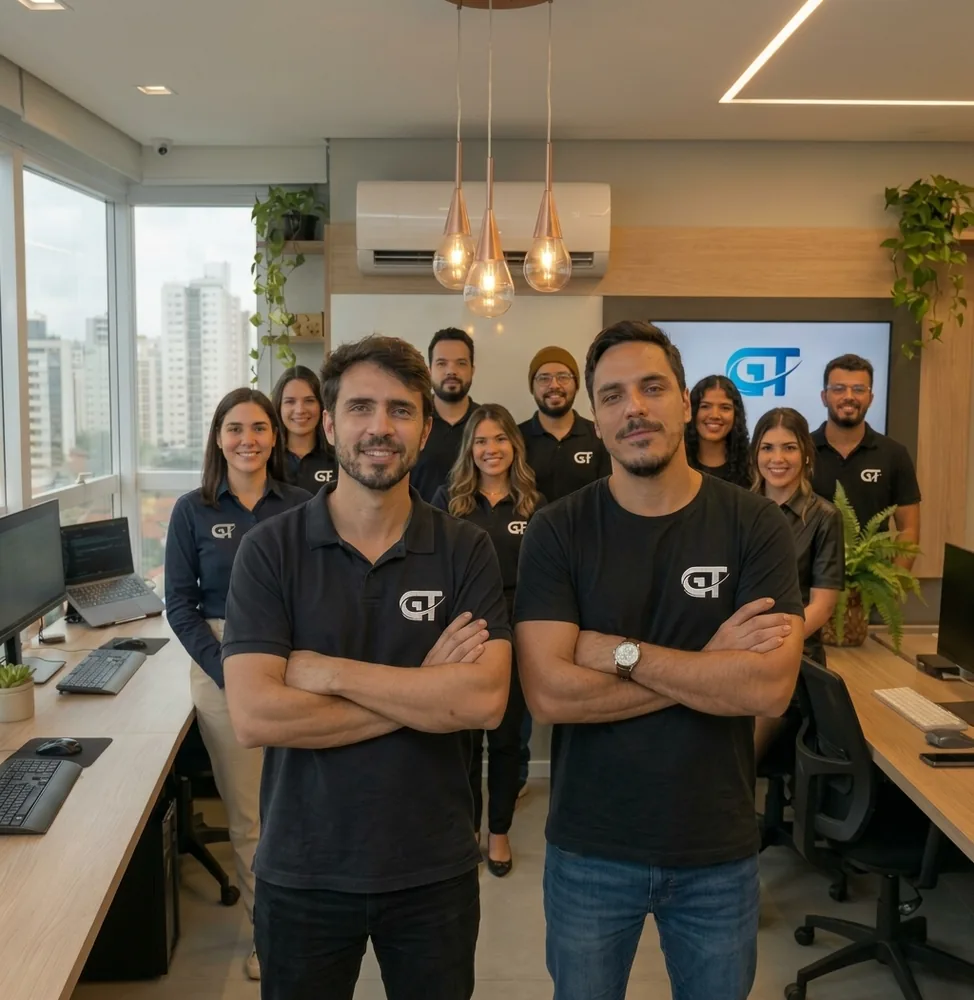 Equipe da GT Gestão Digital no escritório