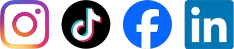 Instagram, TikTok, Facebook e LinkedIn